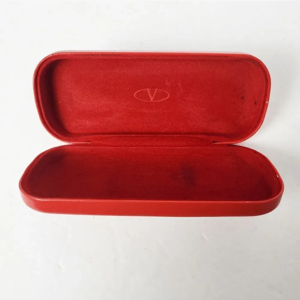 Valentino Hard Shell Eyeglasses Case Red 6x2.5